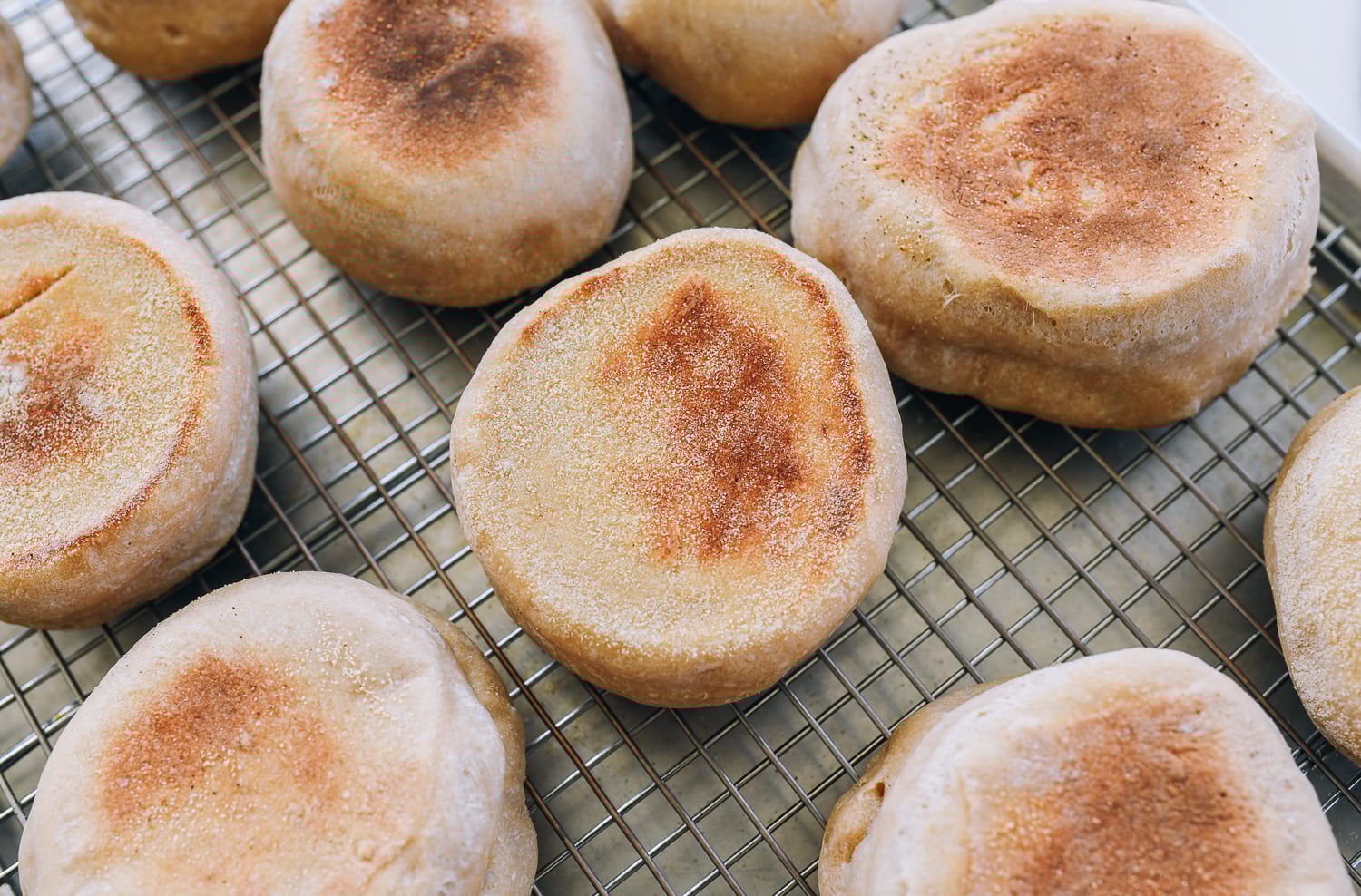 cooked english muffins