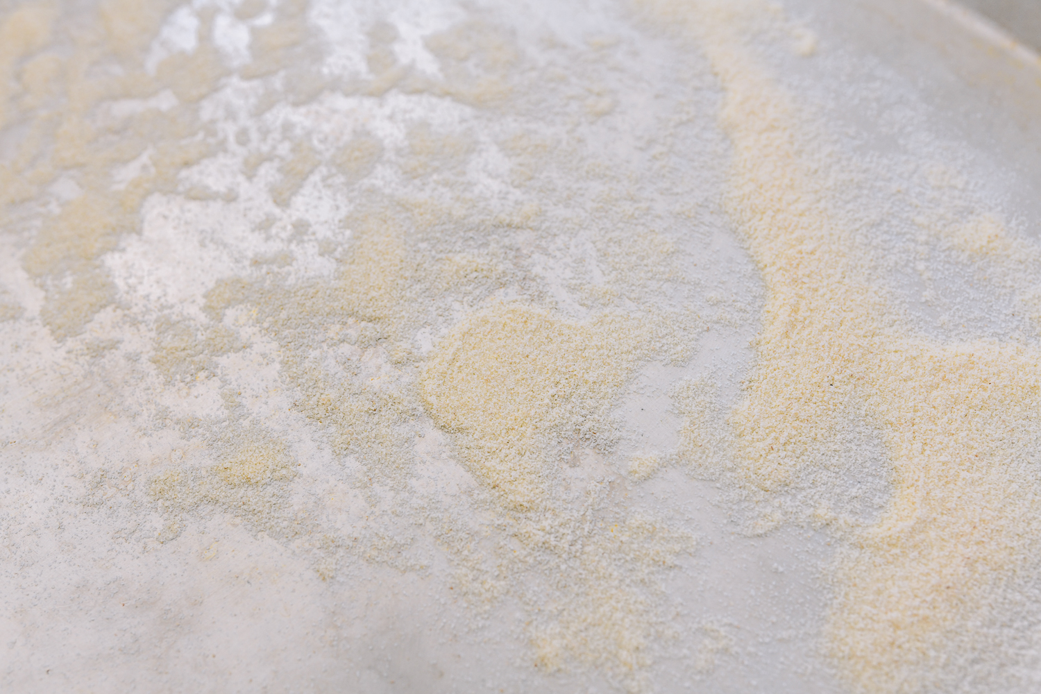 semolina on sheet pan