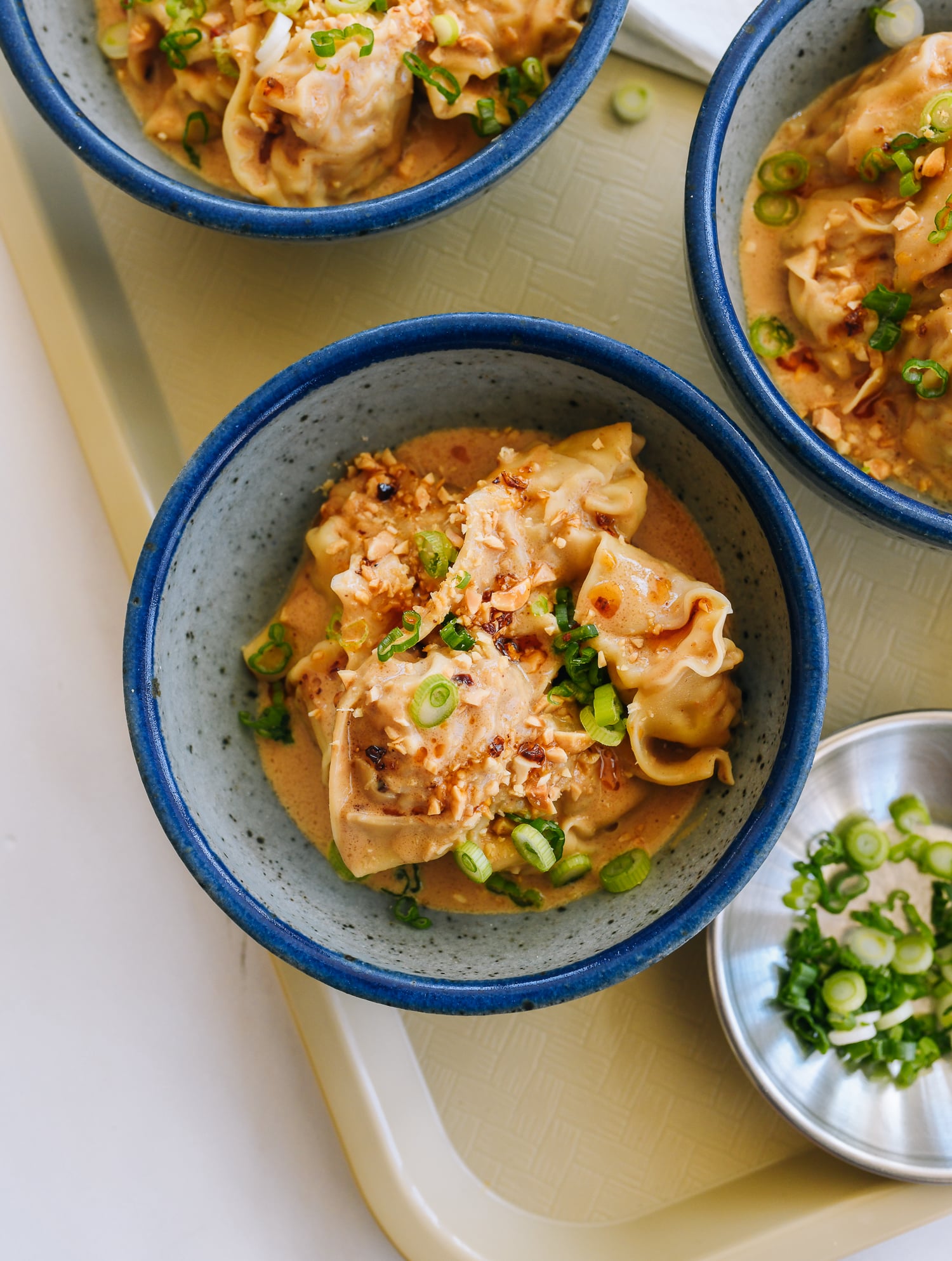 wontons in peanut sauce