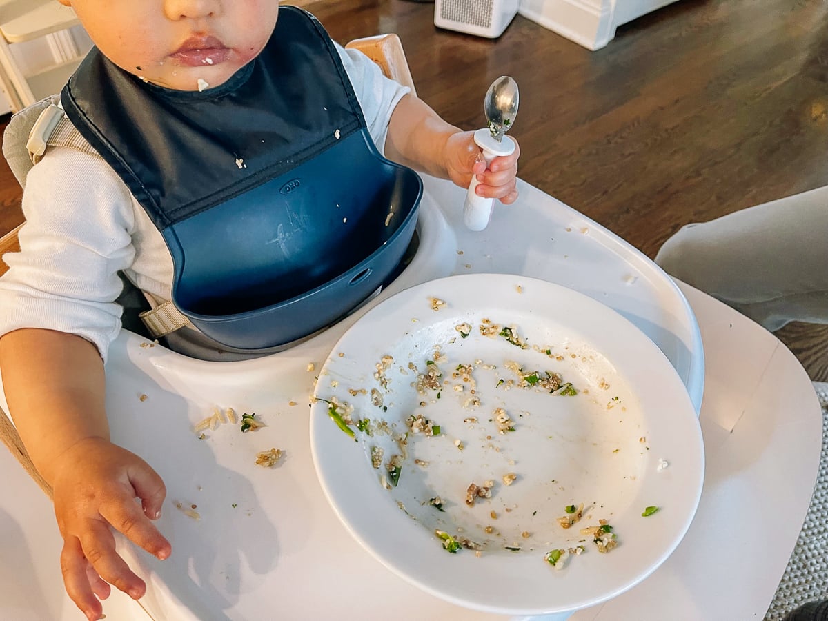 Clean toddler plate!