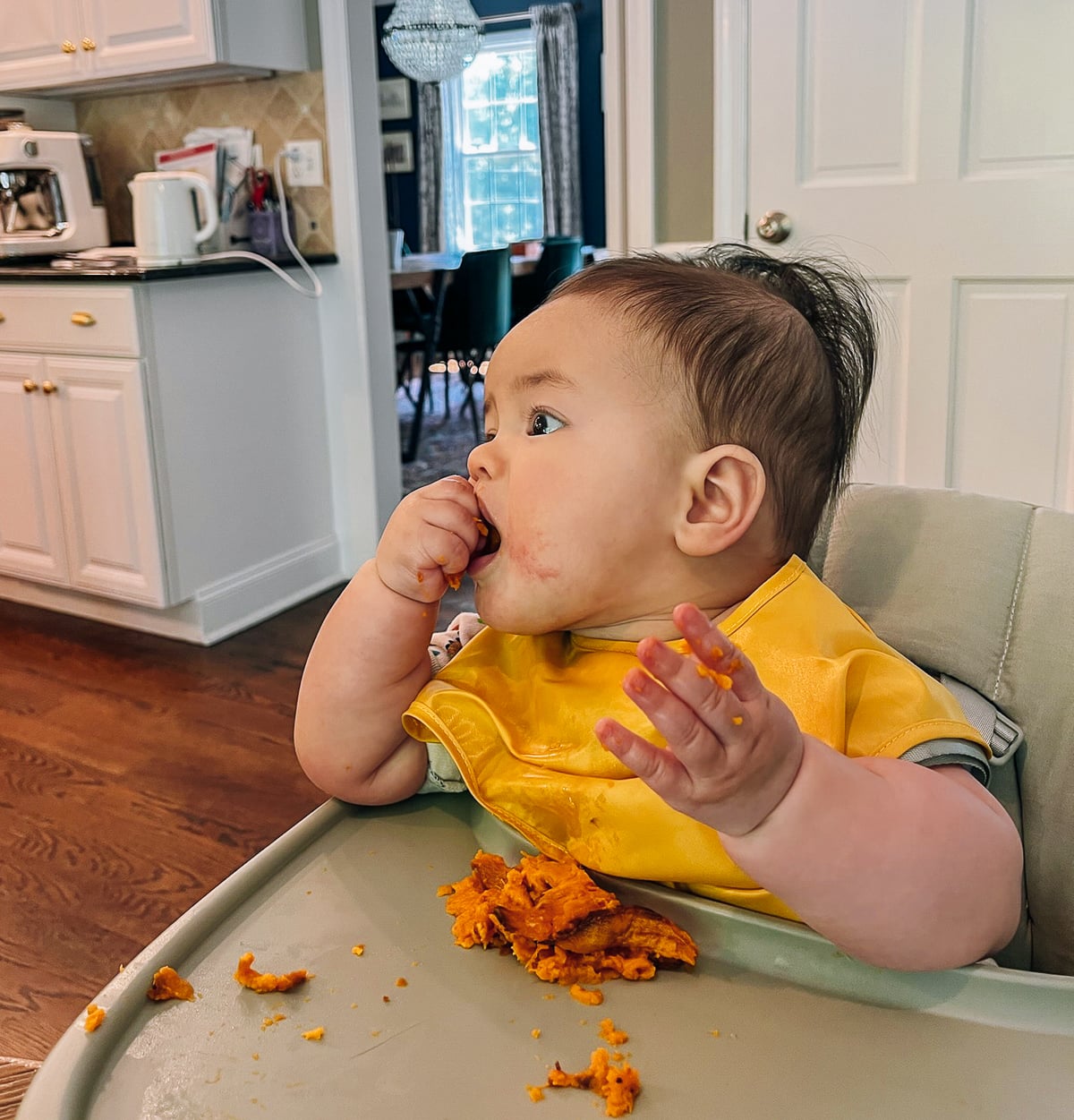 Ethan trying sweet potato