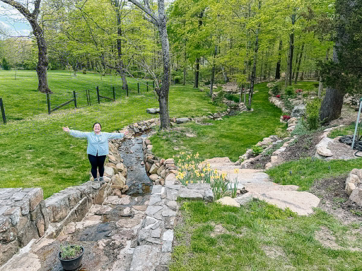 Kaitlin in the downstream area