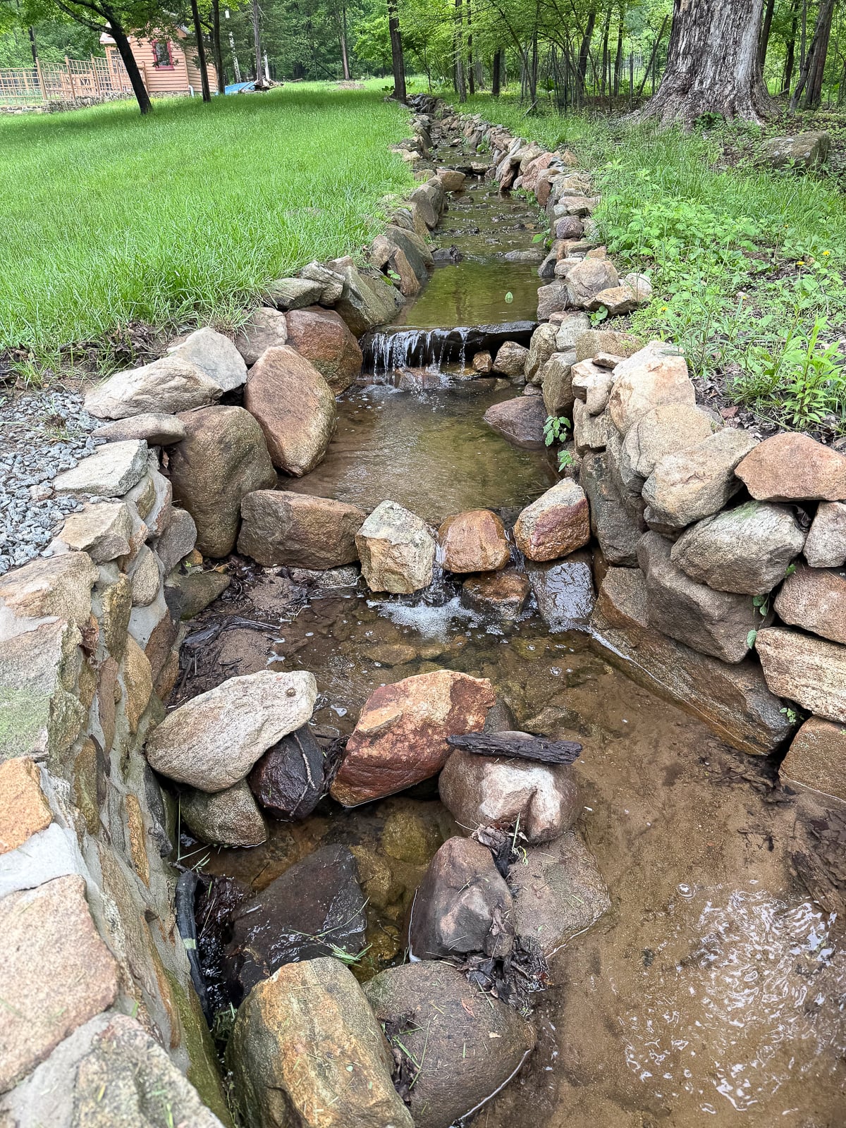 landscaped streambed
