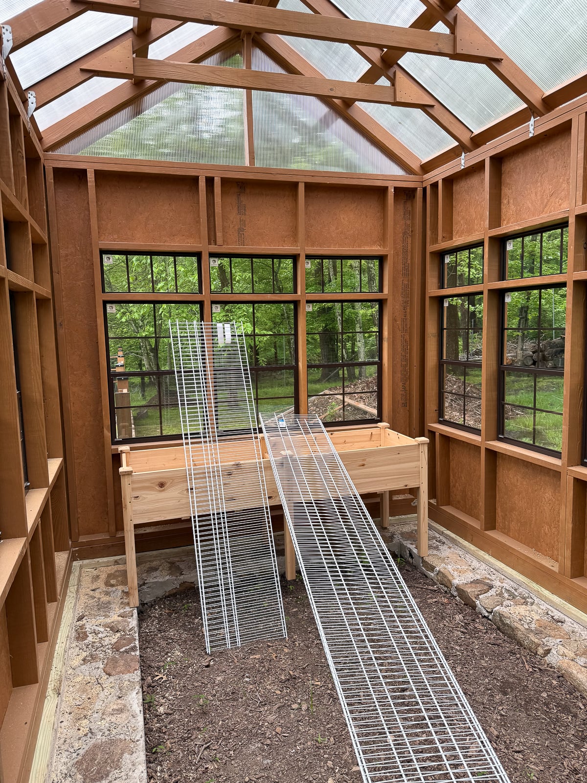 interior of greenhouse