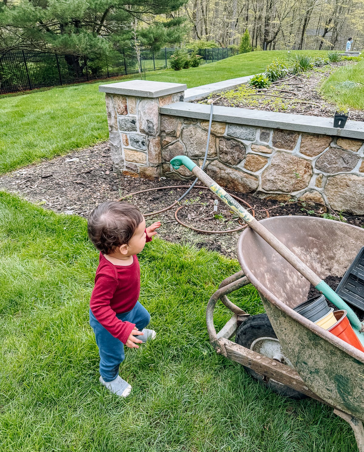 ethan with wheelbarrow