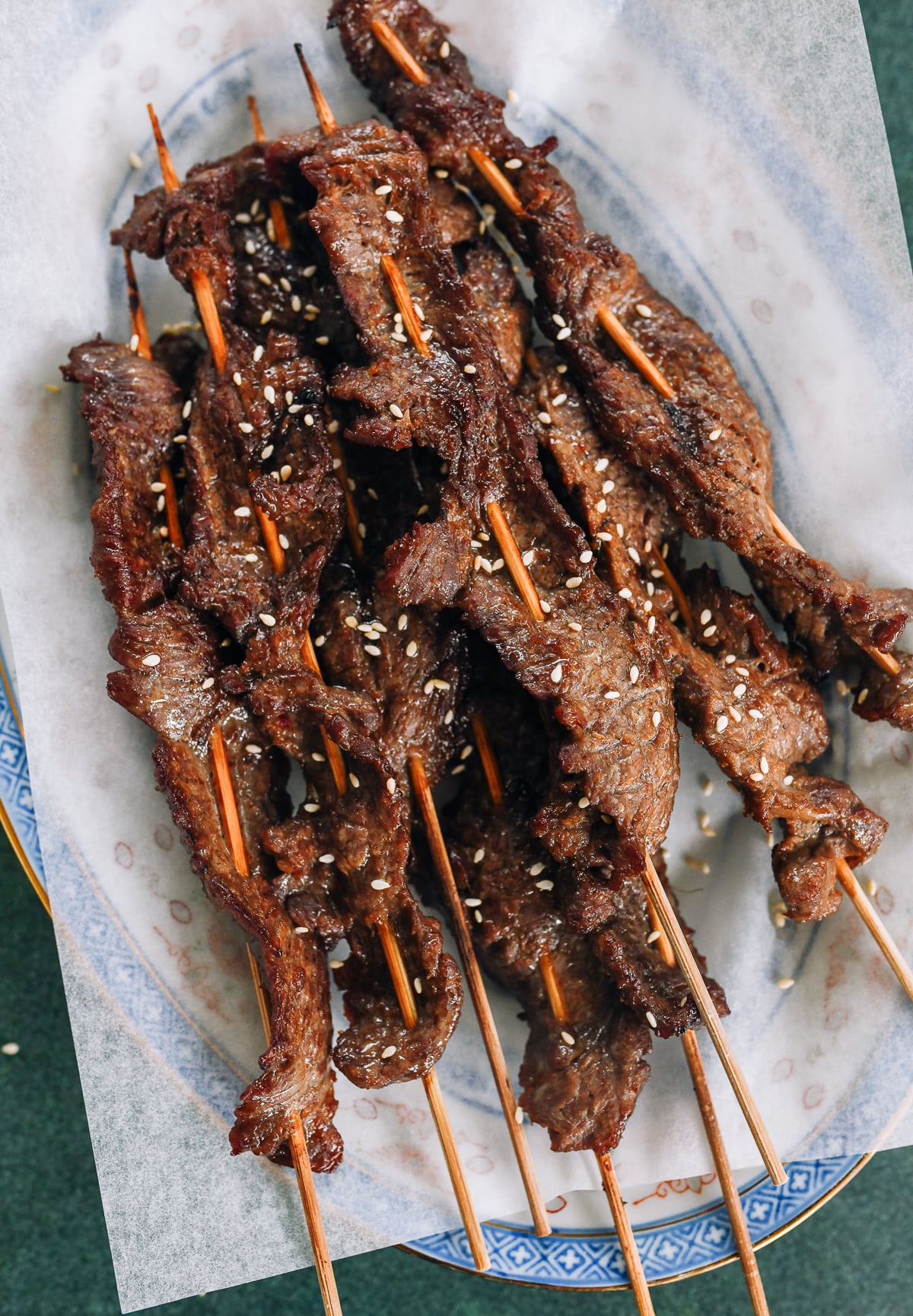 Chinese Beef on a Stick (Beef Skewers) 