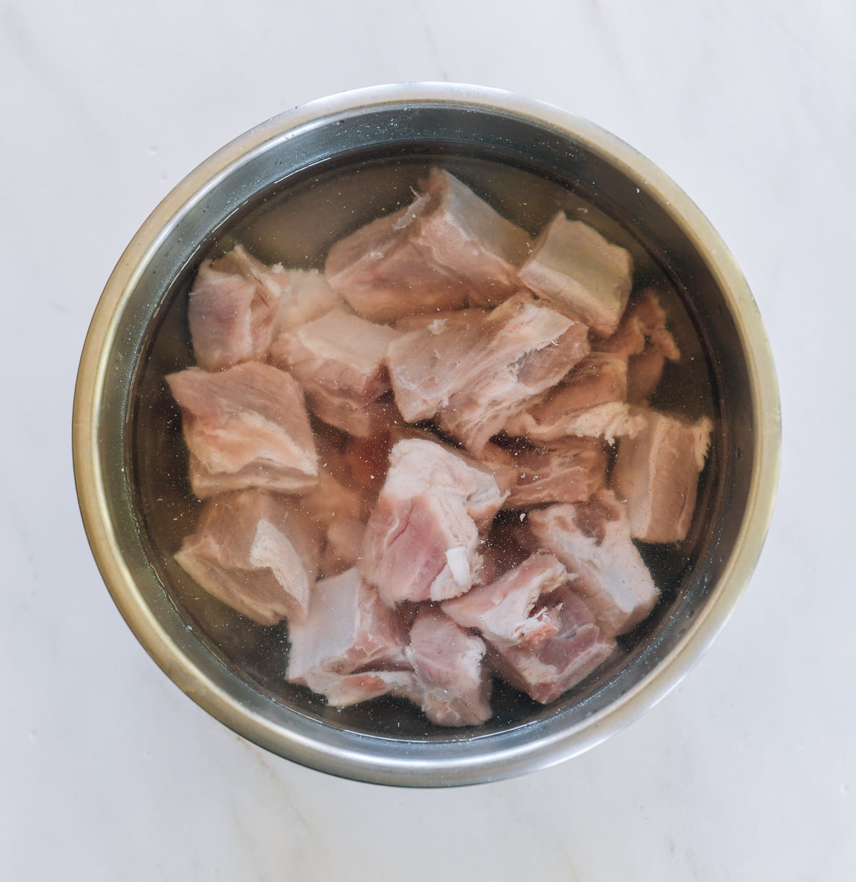 ribs soaking in water