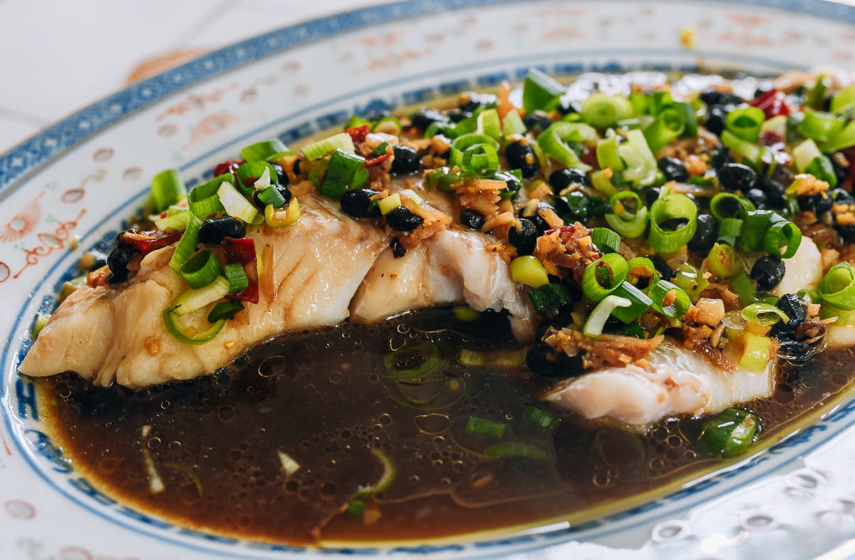 steamed fish with black bean sauce