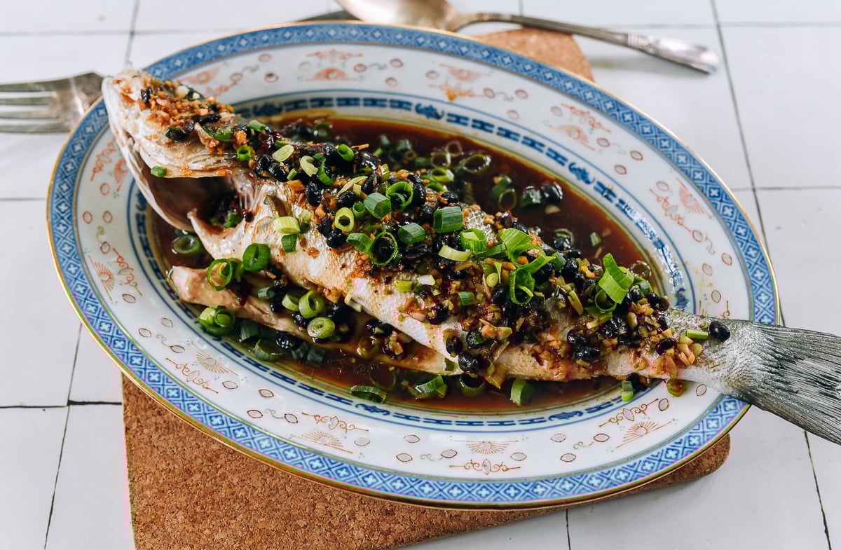 steamed whole fish with black bean sauce
