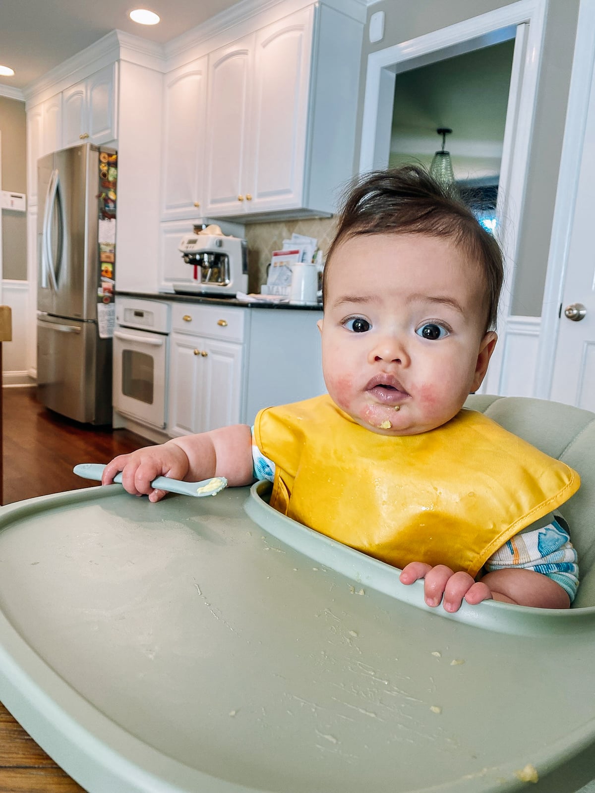 Ethan holding pre-loaded spoon