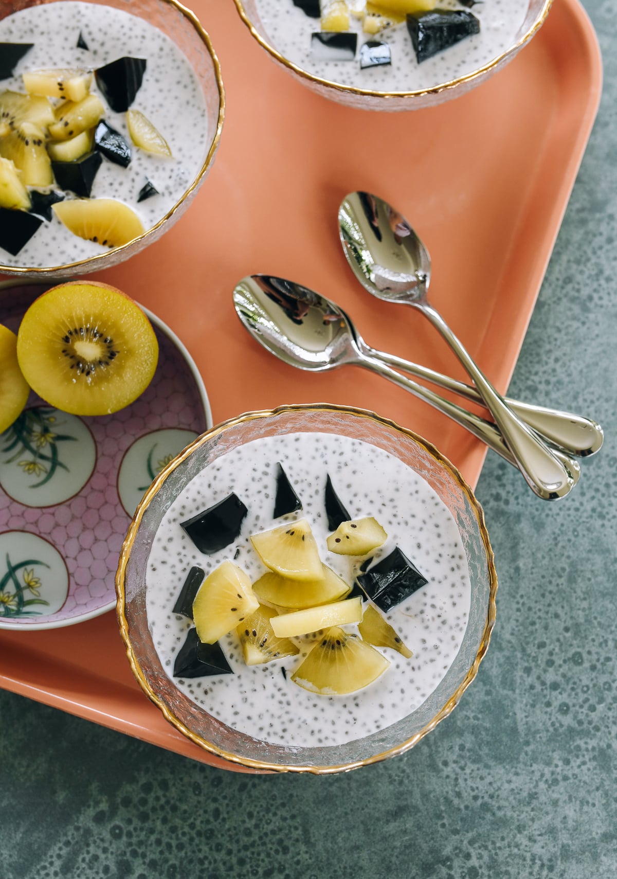 grass jelly chia pudding