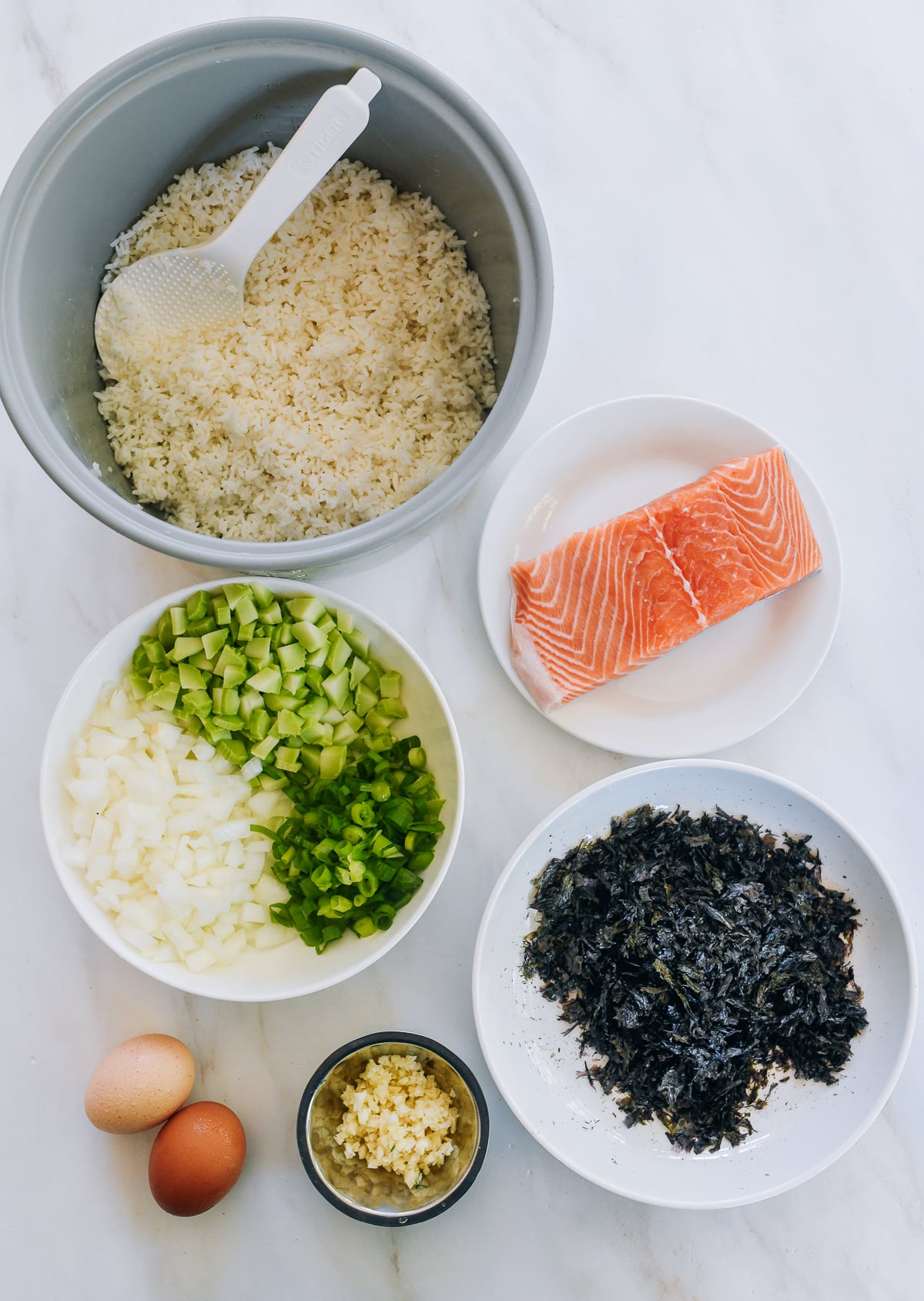 salmon fried rice ingredients