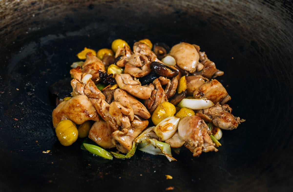 making chicken with chestnuts recipe