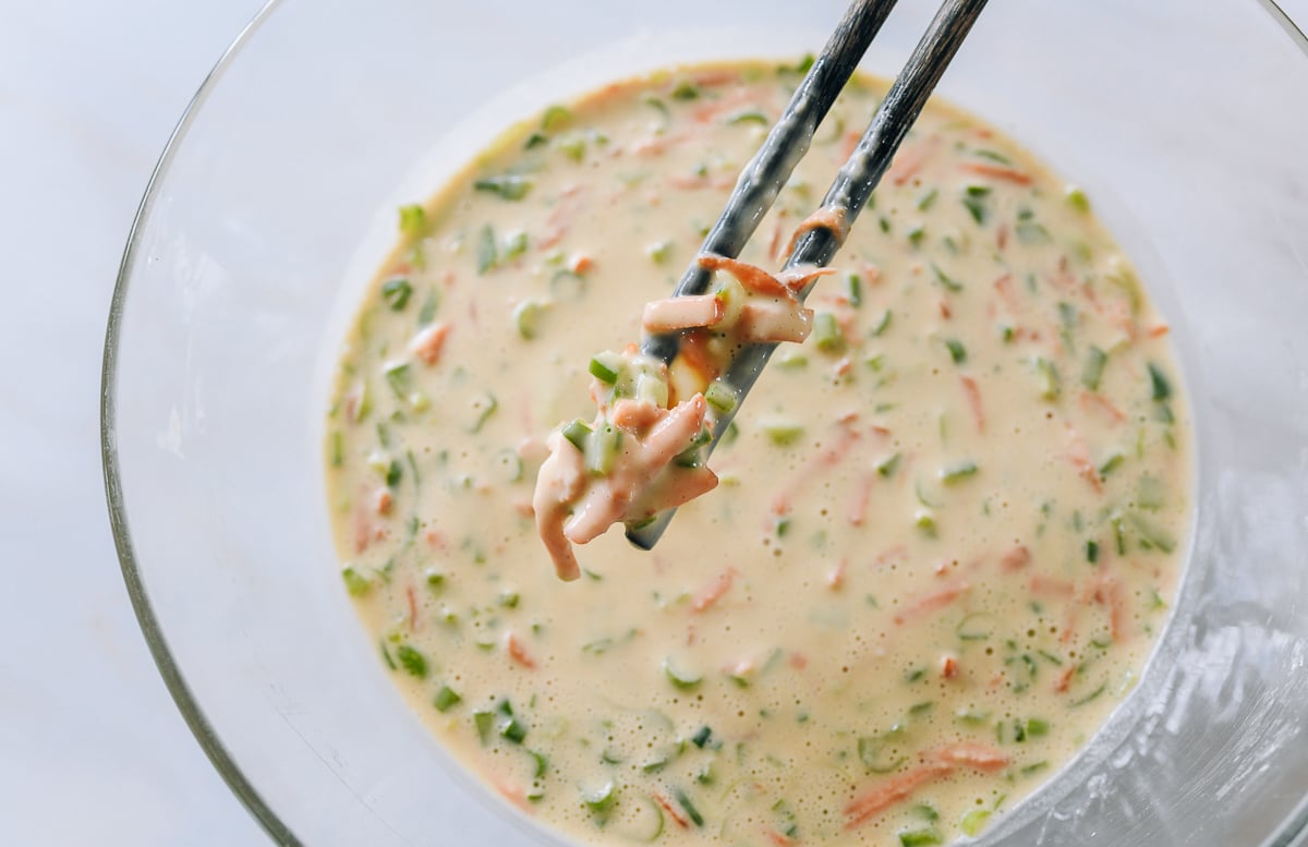 vegetable pancake batter