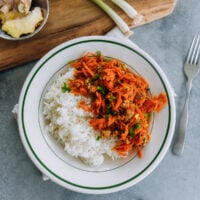 Carrot Ginger Pork Bowls