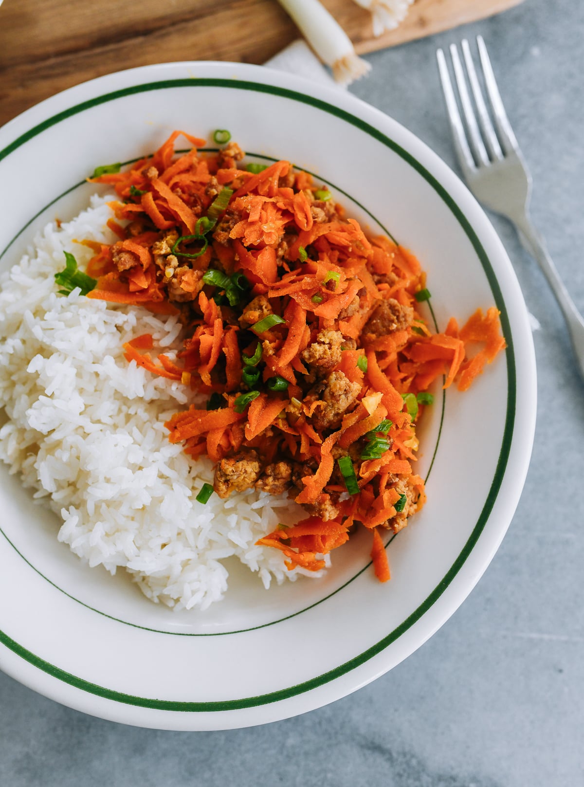 Carrot Ginger Pork Bowls