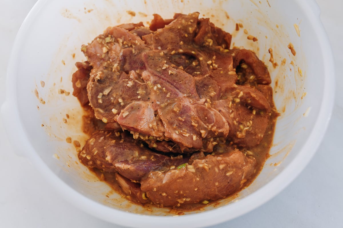 marinating vietnamese pork loin end chops