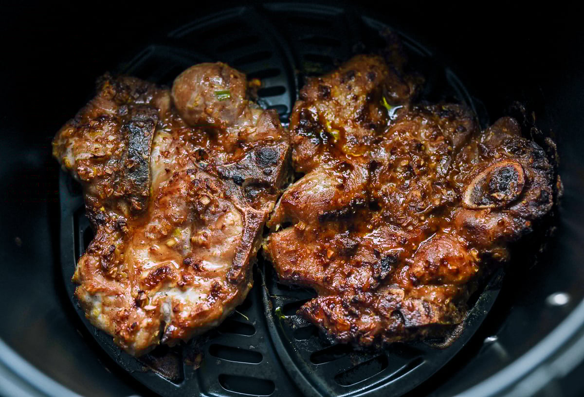 cooked vietnamese pork chops in air fryer