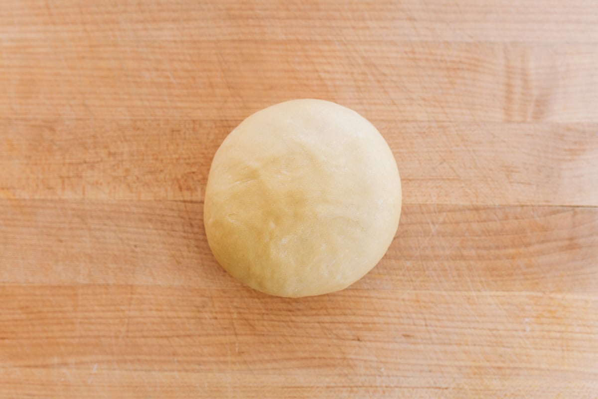 rested egg roll wrapper dough