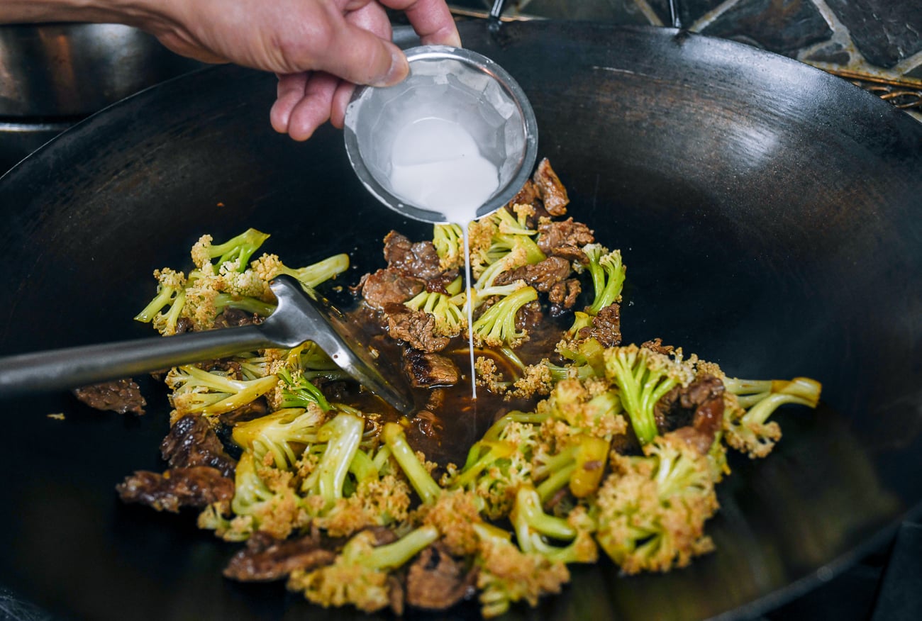 thickening beef and cauliflower sauce
