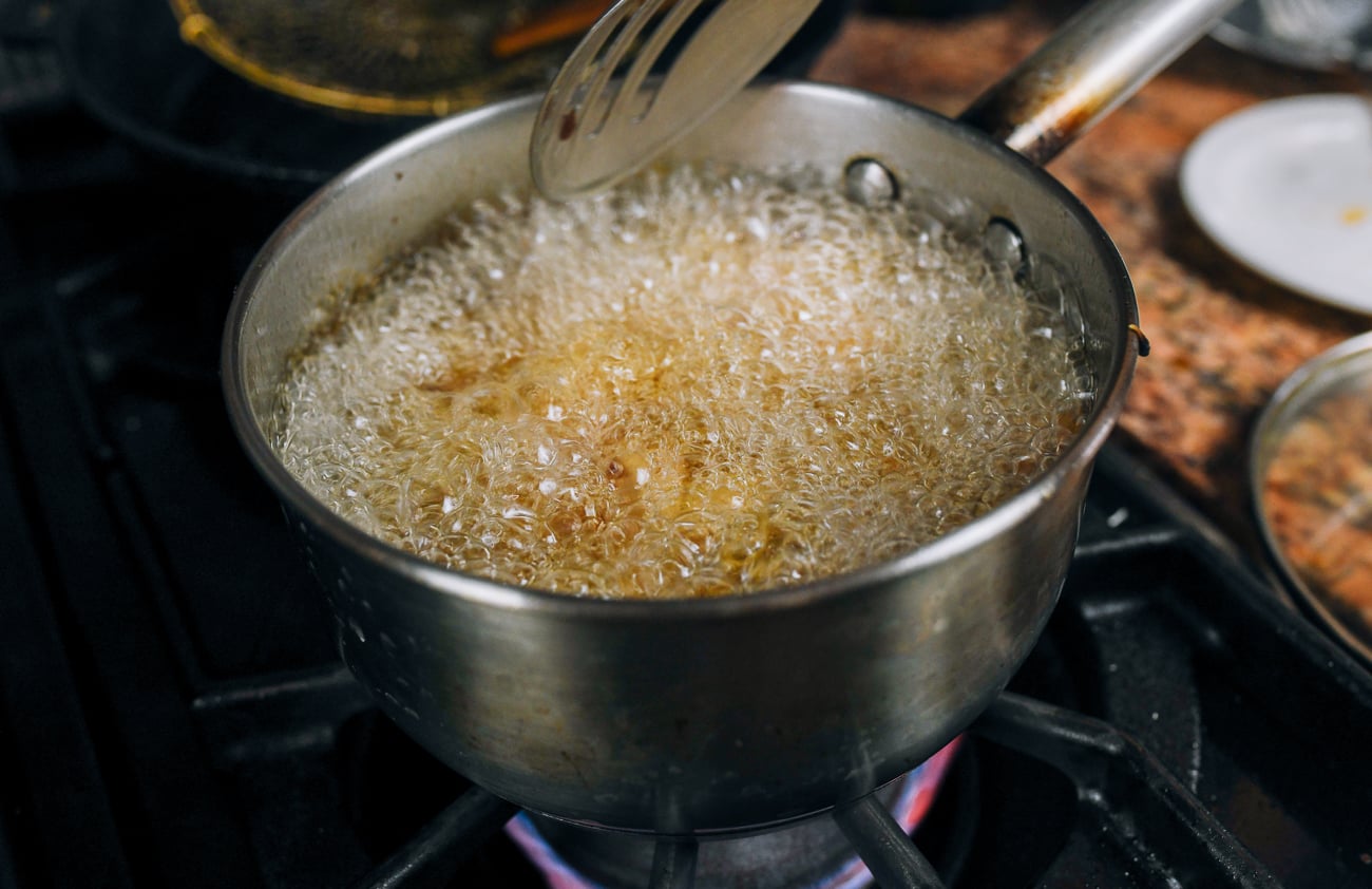 frying shrimp a second time