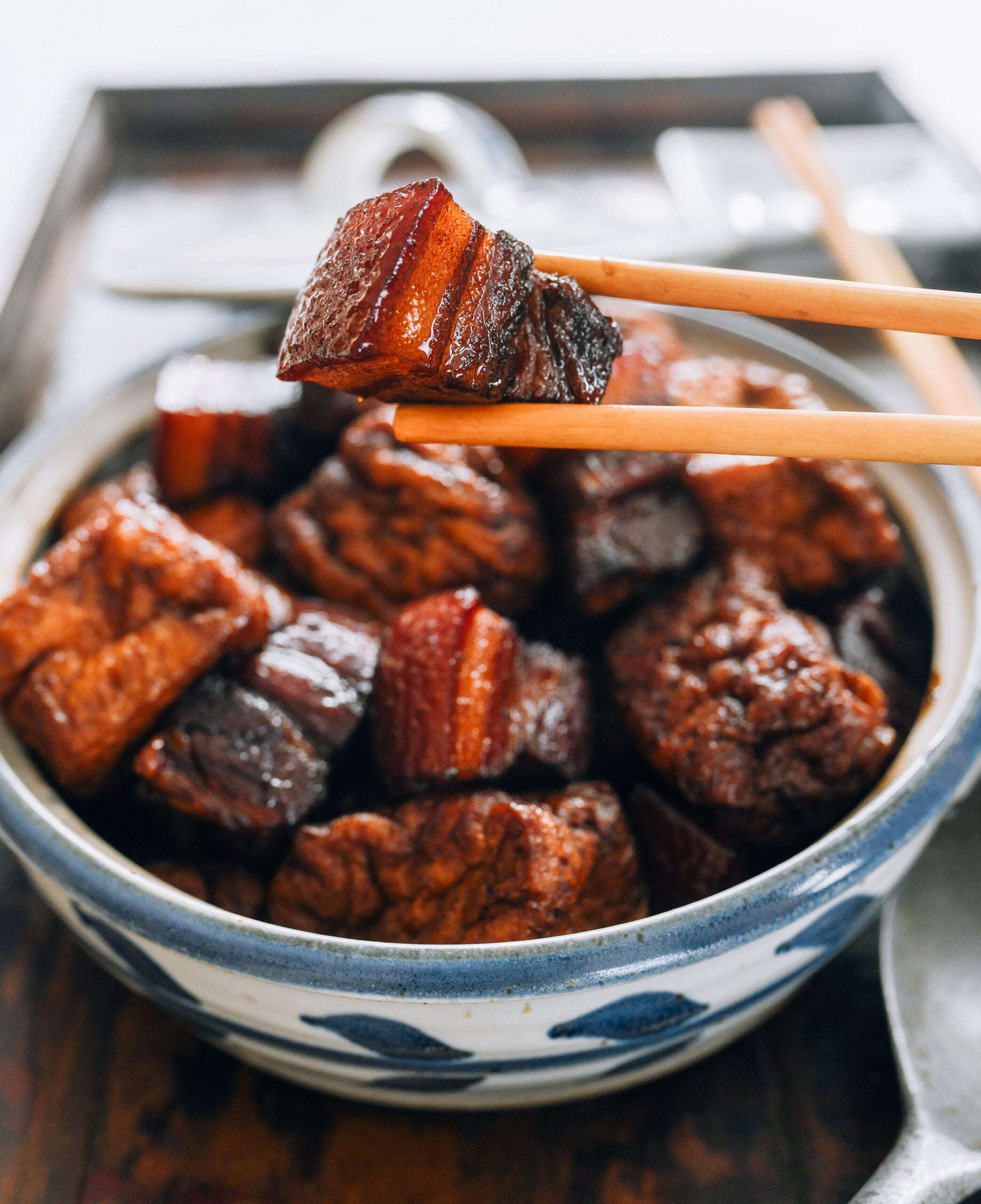 Chinese braised pork belly with tofu recipe