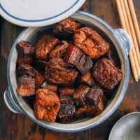 Chinese Braised Pork Belly with Tofu Puffs recipe