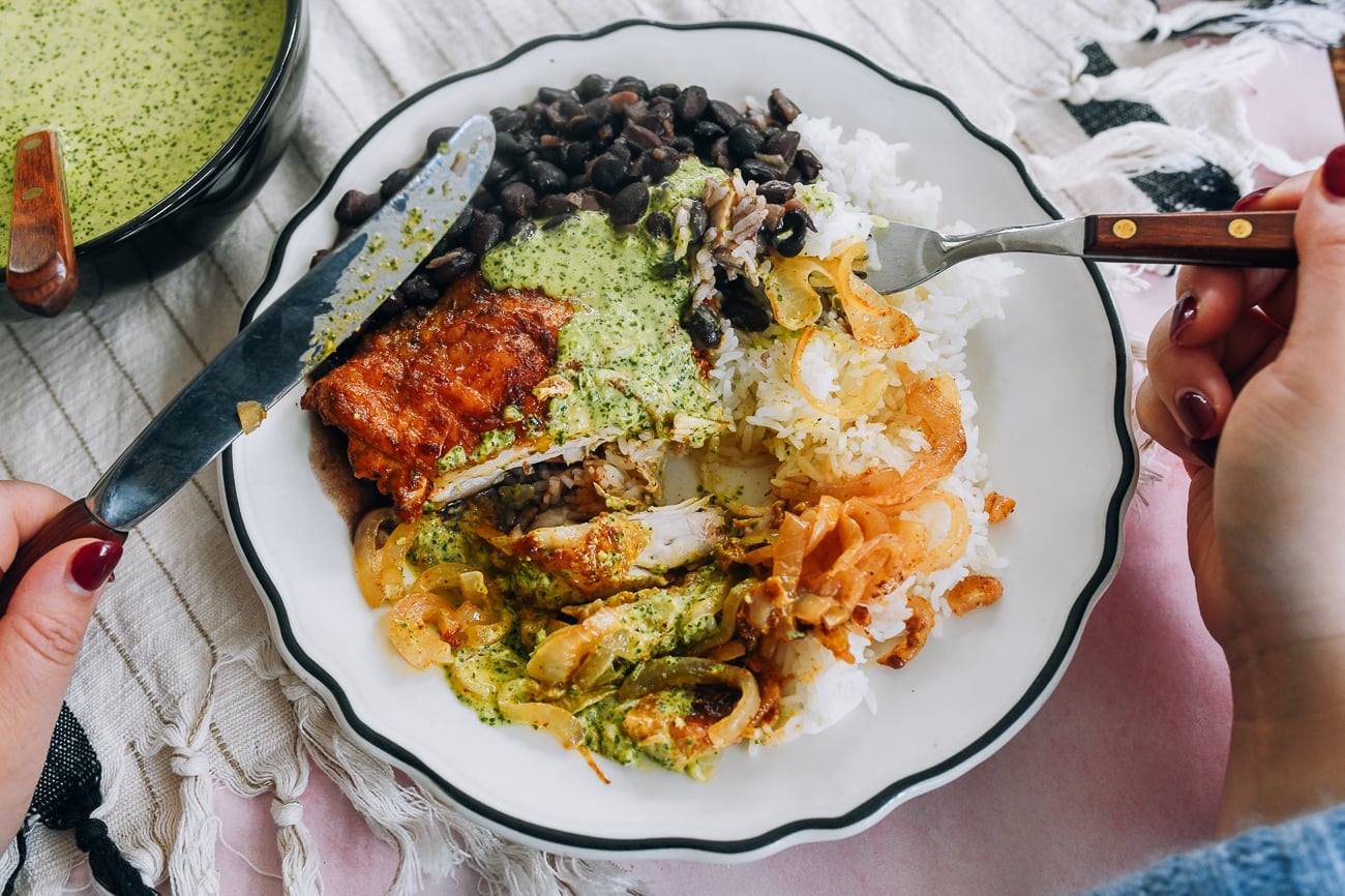 sheet pan peruvian chicken