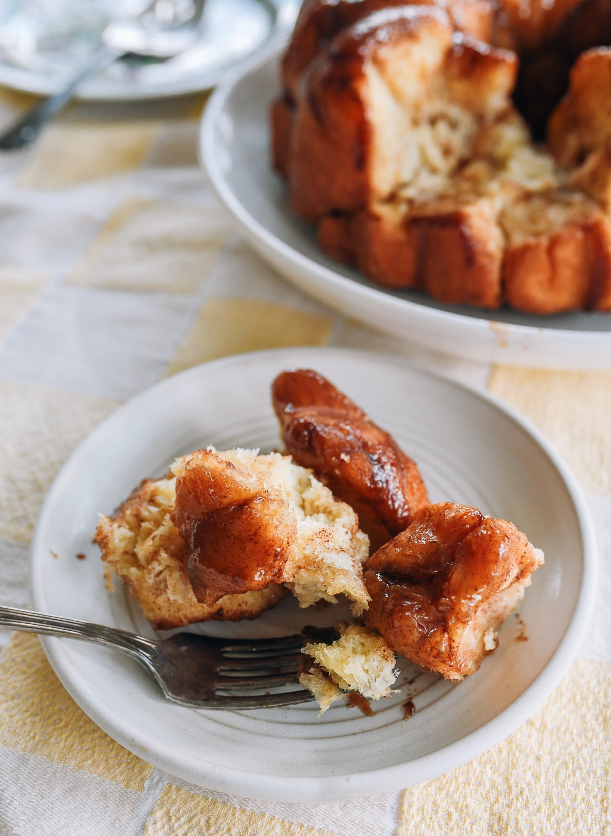 monkey bread pieces on plate